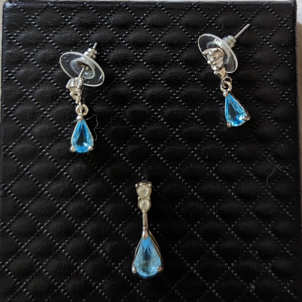 Earrings and necklace charm